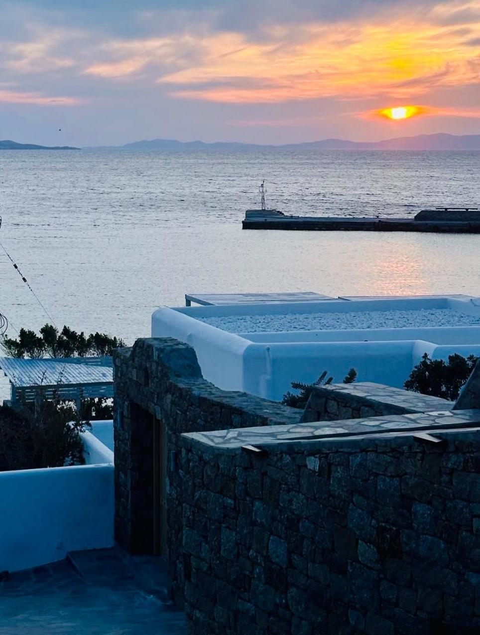 شقة Mykonos Tourlos Nests - Sea View Escape المظهر الخارجي الصورة