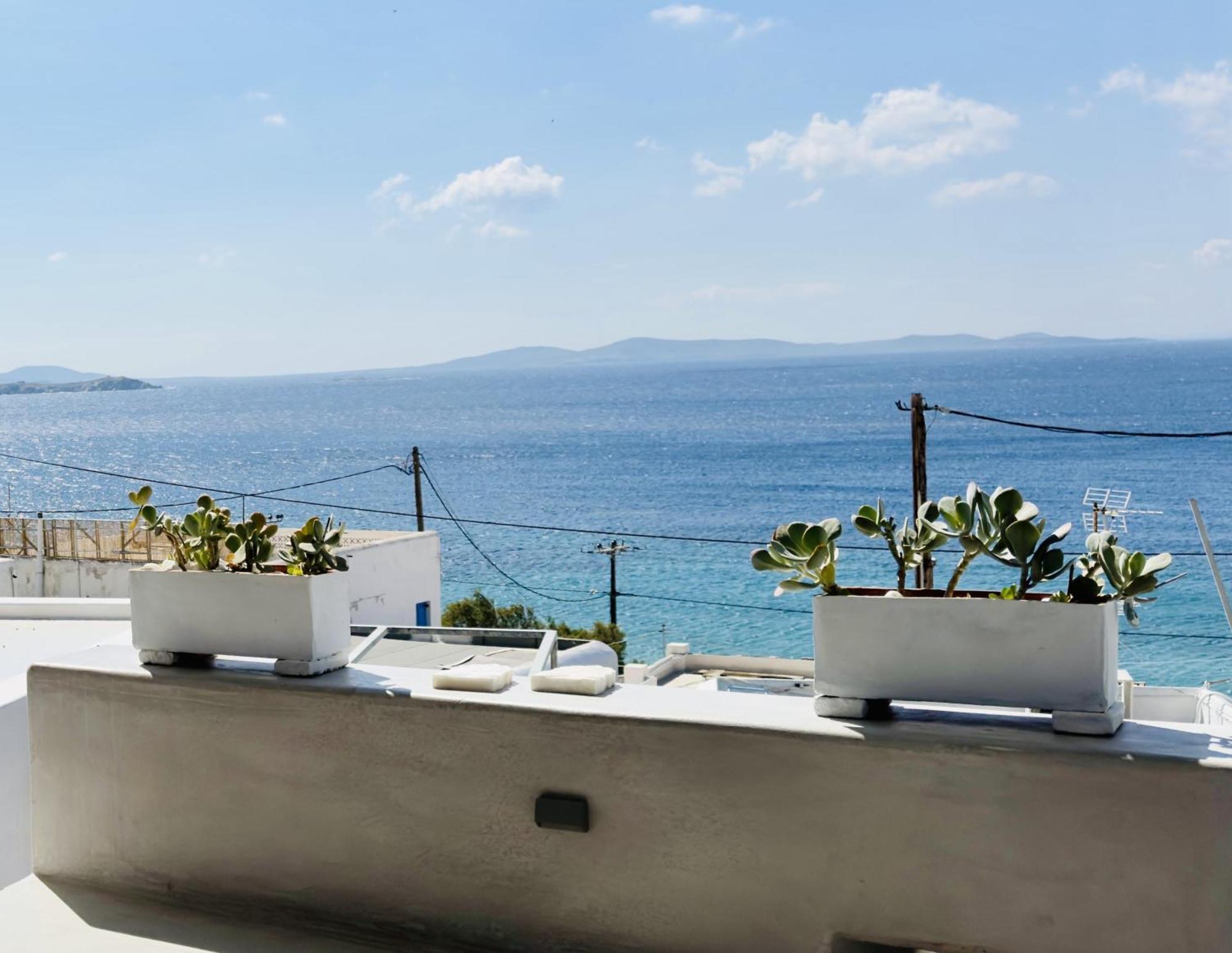 شقة Mykonos Tourlos Nests - Sea View Escape المظهر الخارجي الصورة