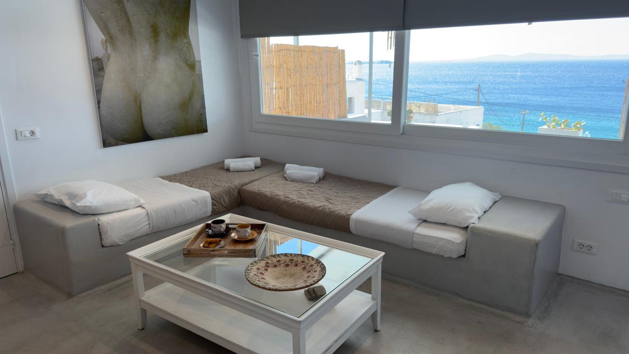 شقة Mykonos Tourlos Nests - Sea View Escape المظهر الخارجي الصورة