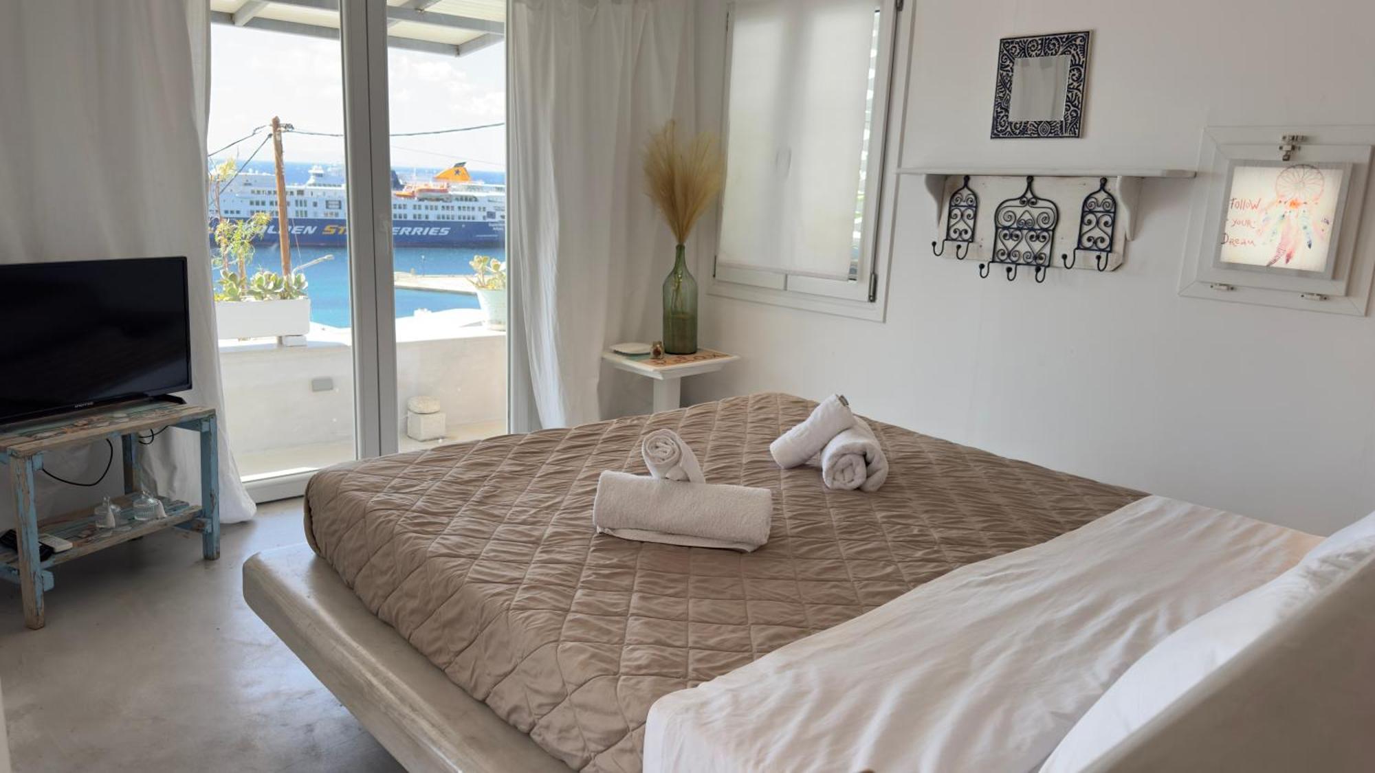 شقة Mykonos Tourlos Nests - Sea View Escape المظهر الخارجي الصورة