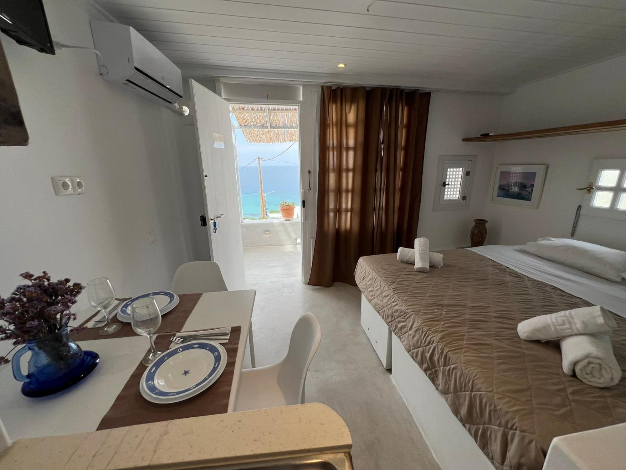 شقة Mykonos Tourlos Nests - Sea View Escape المظهر الخارجي الصورة