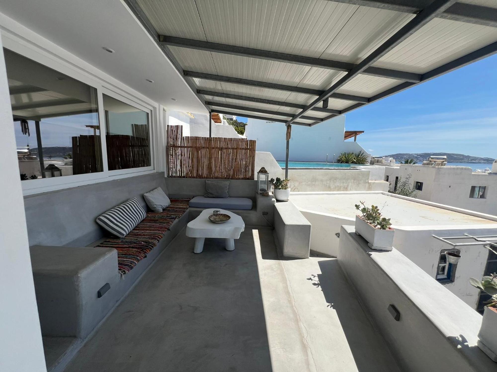 شقة Mykonos Tourlos Nests - Sea View Escape المظهر الخارجي الصورة